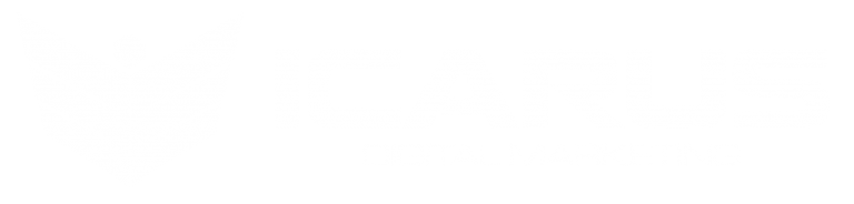 icarus digital marketing logo white font